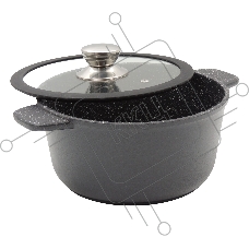 Кастрюля универсальная VICTORIA D08 2,0G АЛА 2,0л со стеклянной крышкой