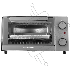 Мини-печь BRAYER BR2600 1200 Вт, 9 л, серебристый