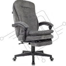 Кресло руководителя Бюрократ T-9950MSG-F Fabric серый Light-19, крестов. пластик, подст. для ног