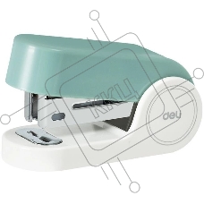 Степлер мини Deli EK203-GR EK203 24/6 26/6 (15листов) встроенный антистеплер зеленый 15скоб металл/пластик коробка
