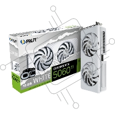 Видеокарта Palit RTX5060Ti WHITE OC 16Gb RTX5060TI 16Gb 128bit GDDR7 2407/28000 HDMIx1 DPx3 HDCP Ret