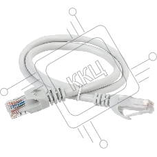 Коммутационный шнур ITK (патч-корд), кат.5Е UTP, LSZH, 1м, серый