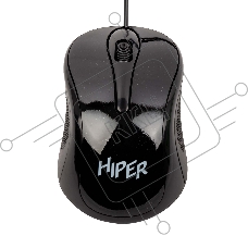 Мышь проводная HIPER HOM-031 черный, 1000 dpi, USB, кнопки - 3
