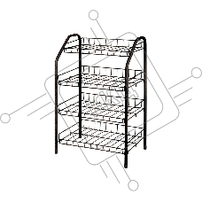 Этажерка НИКА ЭТ2/А медный антик,4 полки 700*465*300