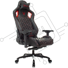 Кресло игровое Knight TITAN черный/красный ромбик эко.кожа с подголов. крестовина металл