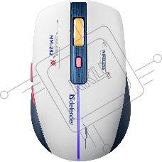 Мышь беспроводная Defender Dila MM-282 белый/синий, 1800 dpi, радиоканал, USB, кнопки - 6