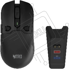 Мышь беспроводная Acer Nitro OMR404 черный, 6400 dpi, радиоканал, Bluetooth, USB, кнопки - 6