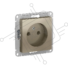 Механизм розетки 1-м СП AtlasDesign без заземл. 16А шампань SchE ATN000541