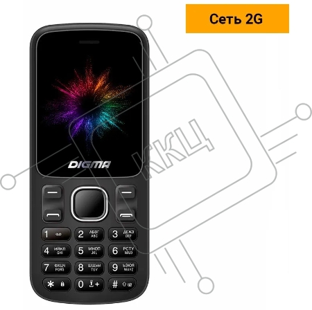 Мобильный телефон Digma A172 Linx черный моноблок 1.77