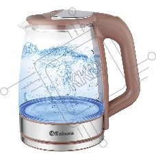 Чайник электрический Sakura SA-2722BR коричневый, 2.2 л., 1500 Вт
