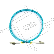 Комм. шнур оптический Cabeus Tight Buffer, Duplex LC/LC, OM3 50/125, LSZH, 25м, Ø 3мм, серый хвостовик, цвет: аква