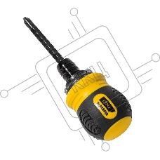 Двухсторонняя отвертка с трещеткой Deli DL626010 PH2+SL6x85мм 6/PH2x85мм. Материал биты: Cr-V. Общая длина: 95-140 мм. Диаметр хвостовика: 6,3 мм.