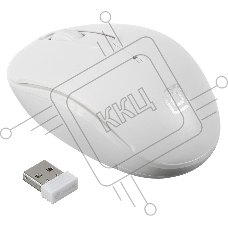 Мышь беспроводная Oklick 505MW белый, 1000 dpi, радиоканал, USB, кнопки - 3