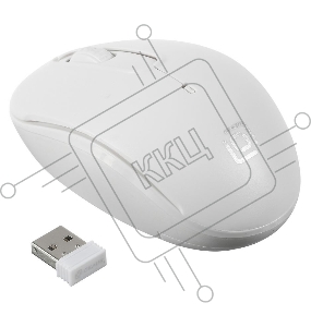 Мышь Oklick  505MW белый оптическая (1000dpi) беспроводная USB (2but)