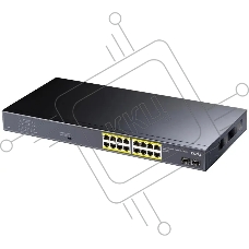 Коммутатор Cudy GS1020PS2 (L2) 16x1Гбит/с 2SFP 16PoE+ 200W неуправляемый