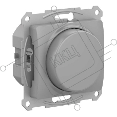 Светорегулятор (диммер) SE Glossa Алюминий повор-нажим, LED, RC, 400 Вт, мех.