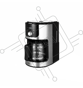Капельная кофеварка со встроенной кофемолкой BQ CM1010 Black-Steel, Мощность 1050 Вт, Объем 1.2 л, 60 г объем кофемолки, Функция автоподогрева, Встроенная кофемолка. Измельчает зерна непосредственно перед завариванием для раскрытия аромата кофе, Установка