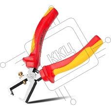 Диэлектрические клещи для снятия изоляции Deli DL515006 160мм, сталь Cr-V, сертификат VDE для работ под напряжением до 1000 В