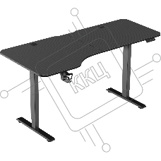 Стол игровой компьюерный Exos черн, 159x75L, высота 72-117 см