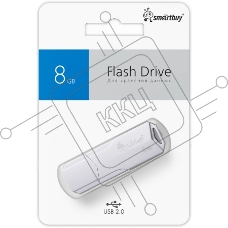Флешка USB SmartBuy CLUE white (SB8GbCLU-W), 8Gb, USB 2.0, R/W 30/15, белый