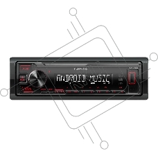 Автомагнитола Kenwood KMM-105, 1 DIN, USB Type-A, AUX, съёмная панель
