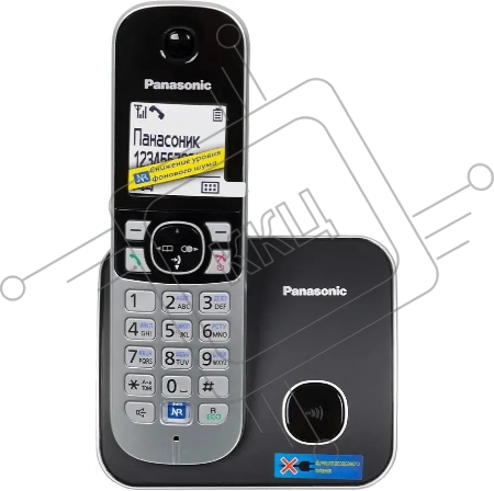 Телефон Panasonic KX-TG6811RUB  (черный) {Беспроводной DECT,40 мелодий,телефонный справочник 120 зап.}