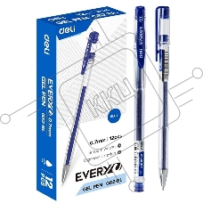 Ручка гелевая Deli EveryU EG82-BL прозрачный d=0.7мм син. черн. 1стерж. кругл.