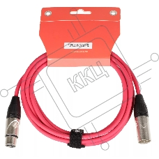 Микрофонный кабель FORCE FMC-05/3 RD XLR (F) -XLR (M), разъемы с никелевым корпусом и посеребренными контактами, 3 м, цвет красный