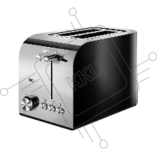 Тостер BQ T2000 Steel-Black, Мощность 850 Вт, 7 степеней поджаривания