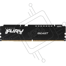 Оперативная память Kingston Fury Beast, DDR5, 32Gb, 6400MHz, CL32, DIMM, радиатор, черный