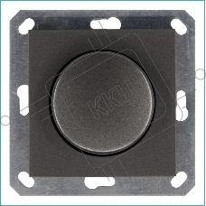 Светорегулятор Jasmart поворотно-нажимной (диммер) LED 30-400Вт 1gang 2way механизм мокко