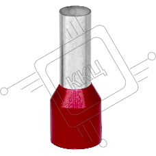 Наконечник-гильза DKC 10-14 мм с изолированным фланцем, красный