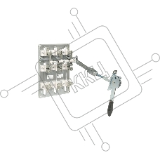 Разъединитель-предохранитель РПС-1 100А правый привод без ППН Basic EKF rps-r-100