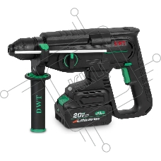 Перфоратор аккумуляторный DWT ABHP-20-26D-4C2 BMC /20В/2.8 Дж/до 5300 уд.в мин/до 1200 об.в мин/SDS-Plus/бесщеточный мотор/плавный пуск/реверс/LED-подсветка/2 АКБ, 4 А·ч/ЗУ/кейс/черный (ABHP-20-26D-4C2 BMC) Перфоратор аккумуляторный DWT ABHP-20-26D-4C2 BMC /20В/2.8 Дж/до 5300 уд.в мин/до 1200 об.в мин/SDS-Plus/бесщеточный мотор/плавный пуск/реверс/LED-подсветка/2 АКБ, 4 А·ч/ЗУ/кейс/черный (ABHP-20-26D-4C2 BMC)