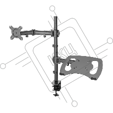Кронштейн для монитора/ноутбука Cactus CS-VM-LH07-BK черный, 13