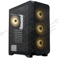 Компьютерный корпус HSPD M521, Mesh Mid Tower, черный, slide TG, 0.45 SPCC, 4x120мм ARGb ATX, mATX, mITX 160/330/184мм 2x2.5