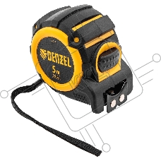 Рулетка Denzel 5 м х 32 мм, автоматич. фиксац., нейлон. покрытие, магнит. зацеп, двухстор. разметка