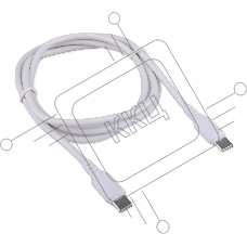 Кабель USB2.0 Cablexpert CC-USB2-CMCM-100-1M-W, Type-C/Type-C, 5A, 100Вт, PD/QC3.0, медь, 1м, белый, пакет