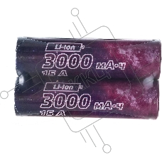 Аккумулятор 18650 Li-ion 3000мА.ч без защиты высокотоковый низкая шляпка (уп.2шт) КОСМОС KOC18650Li30UL20CS2