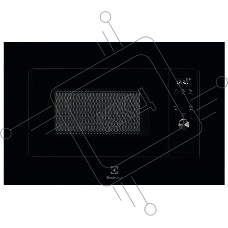 Микроволновая печь встраиваемая Electrolux LMS2203EMK черный, 20 л, 700 Вт, переключатели - поворотный механизм/кнопки
