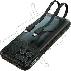 Портативный аккумулятор More choice (4620202550590) PB55-10 с кабелем 1USB 3.0A 22.5W PD - 10000mAh черный