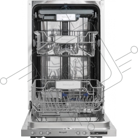 Встраиваемые посудомоечная машина Weissgauff BDW 4138 D шириной 45 см 10 комплектов, 8 программ:Авто, Интенсивная, Нормальная, Экономичная, Стекло, 1Час, Быстрая, Предварительная мойка, электронное управление, LED индикация и большой дисплей, Регулировка 