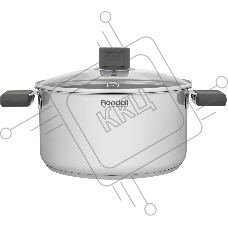 Кастрюля Rondell Quadro RDS-1597, 5.1л, 24см, с крышкой, сталь
