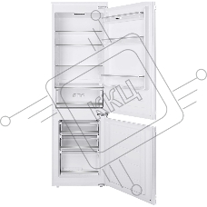 Встраиваемый холодильник HOMSair FB177SW Inverter белый, двухкамерный, 195/75л, морозилка снизу, капельная система