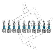 Бита Gross PZ1х25мм, сталь S2, шестигр., 10 шт.