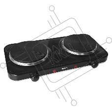 Плита настольная электрическая BLACKTON Bt HP216CI чёрный, 2 кВт, ТЭН, конфорки - 2, эмаль, поворотные переключатели