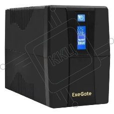 Источник бесперебойного питания ExeGate SpecialPro Smart LLB-650.LCD.AVR.2SH.RJ.USB <650VA/360W, LCD, AVR, 2*Schuko, RJ45/11, USB, Black>
