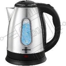 Чайник электрический Starwind SKS2100 1.8л. 1700Вт черный/прозрачный корпус: стекло
