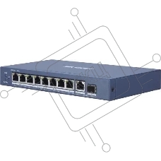 Коммутатор Hikvision DS-3E0510P-E/M(O-STD)(B), 8×1 Гбит/с PoE + 2×1 Гбит/с, неуправляемый