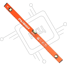 Уровень PATRIOT LRP-800, магнитный, алюминиевый фрезерованный, усиленный, 800мм
